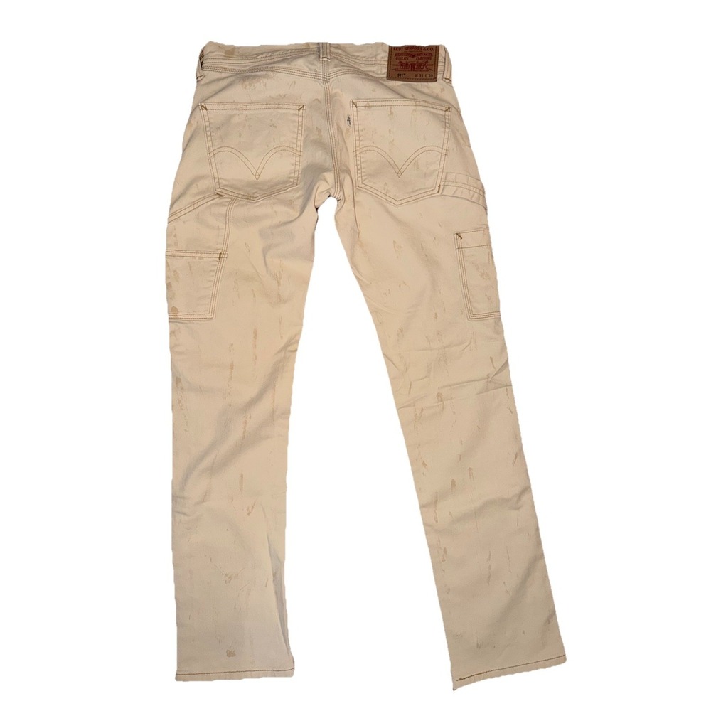 Levi's 511 Skinny Carpenter Pants Size 31 Inseam 30" Beige